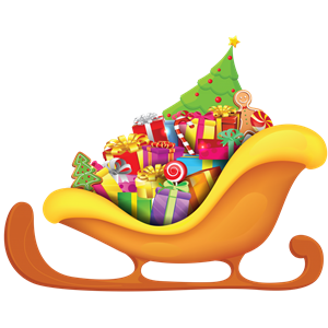 Santa sleigh PNG-38676